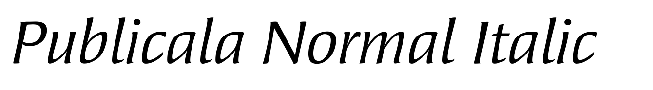 Publicala Normal Italic